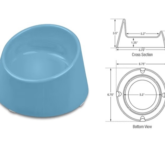 Van Ness Light Blue Cat Bowl - Picture 2 of 7